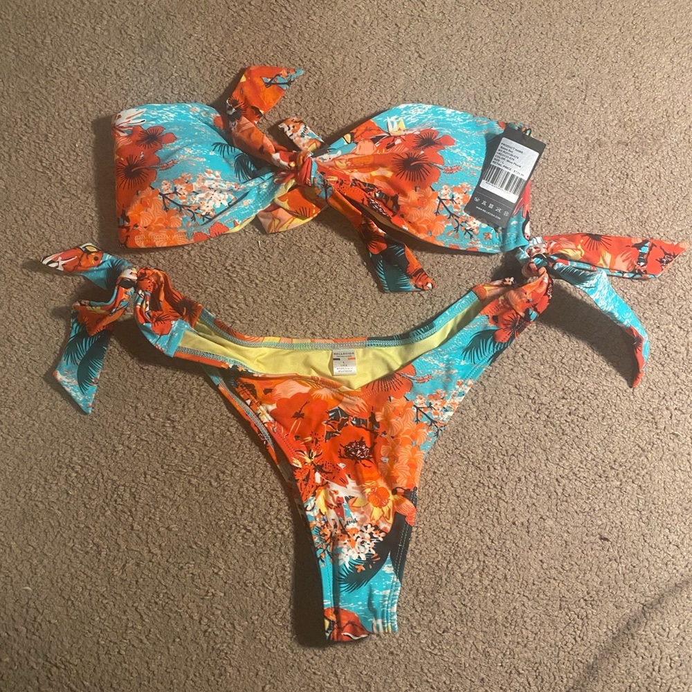 Floral Strapless Bikini
